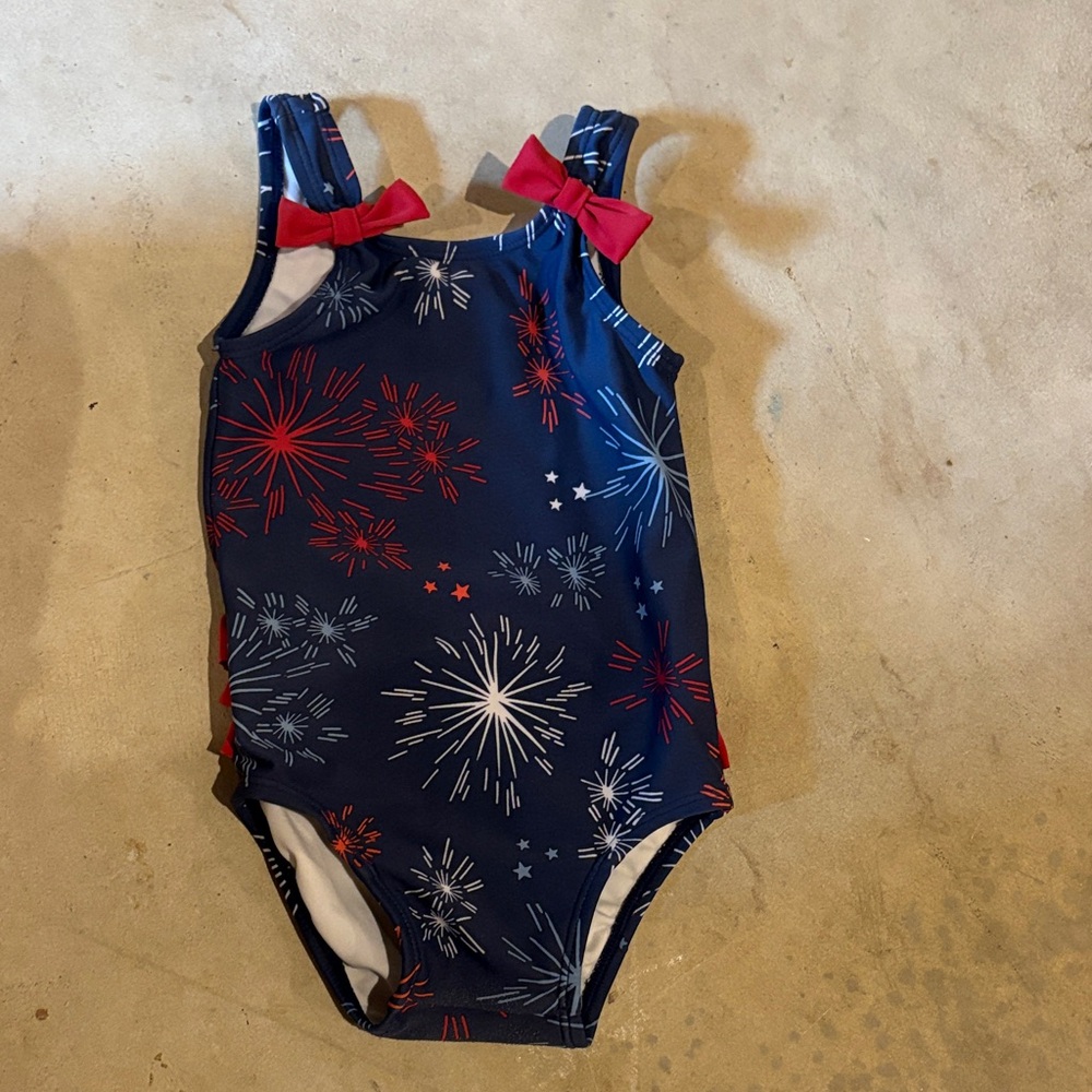 Hanna Andersson Blue and Red Firework One Piece
